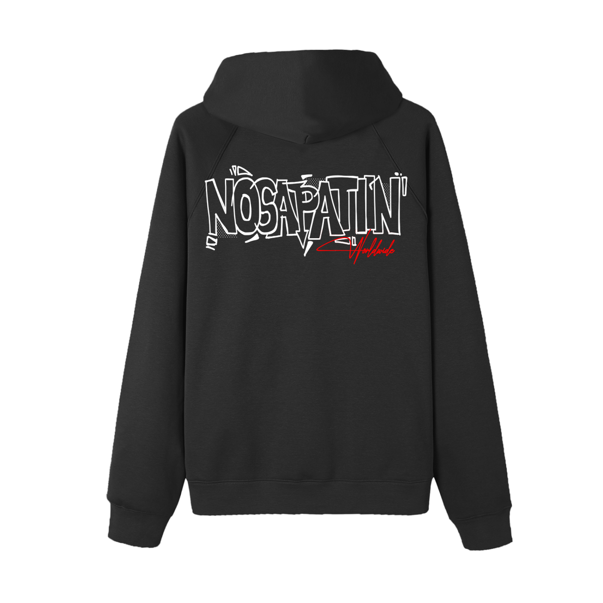 Essential Raglan Hoodie in Black
