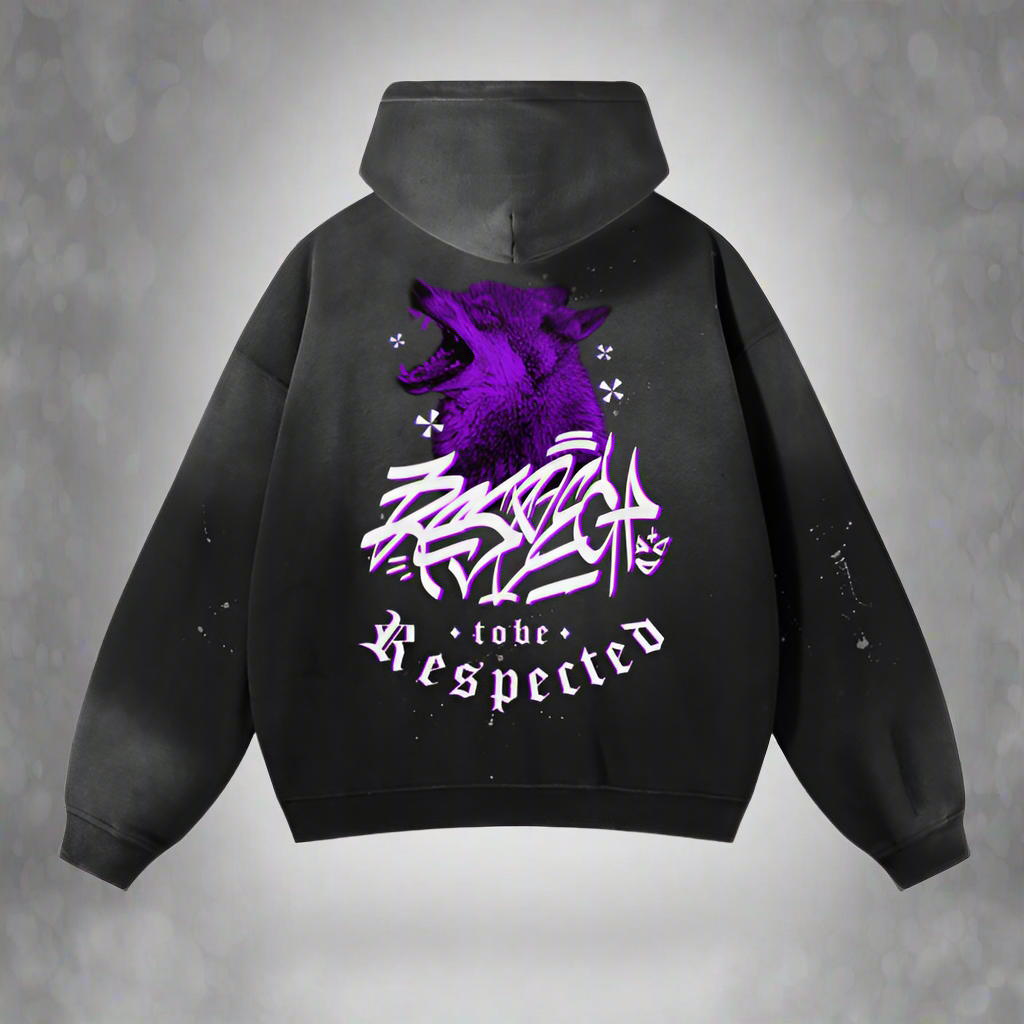 Vintage Wash Frayed Fleece - Respect to be Respected.