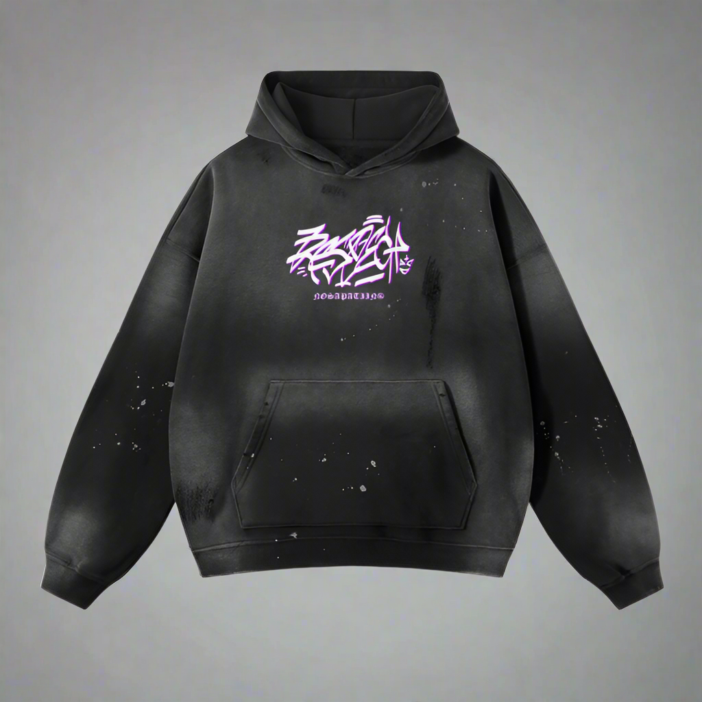 Vintage Wash Frayed Fleece - Respect to be Respected.