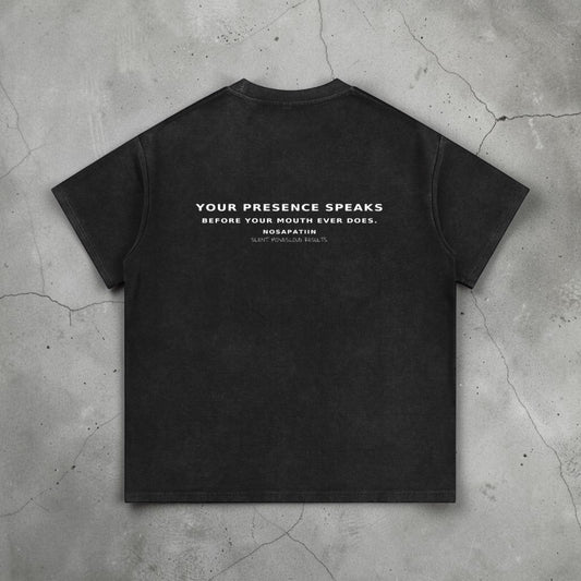 NS PRESENCE TEE - MINERAL WASH