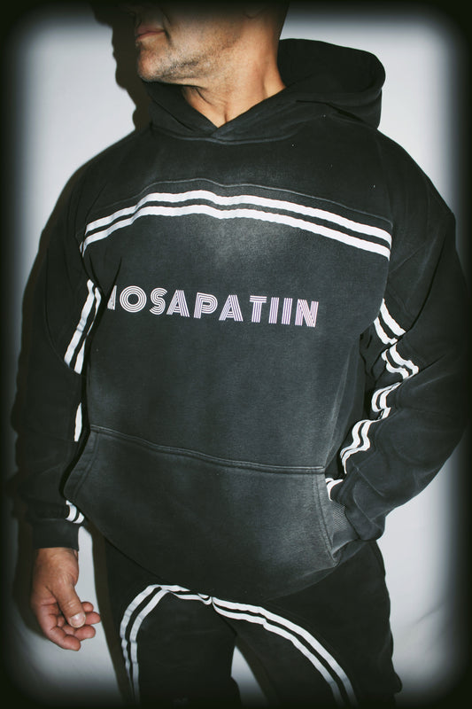 Sun Fade Contrast Tape Fleece Hoodie