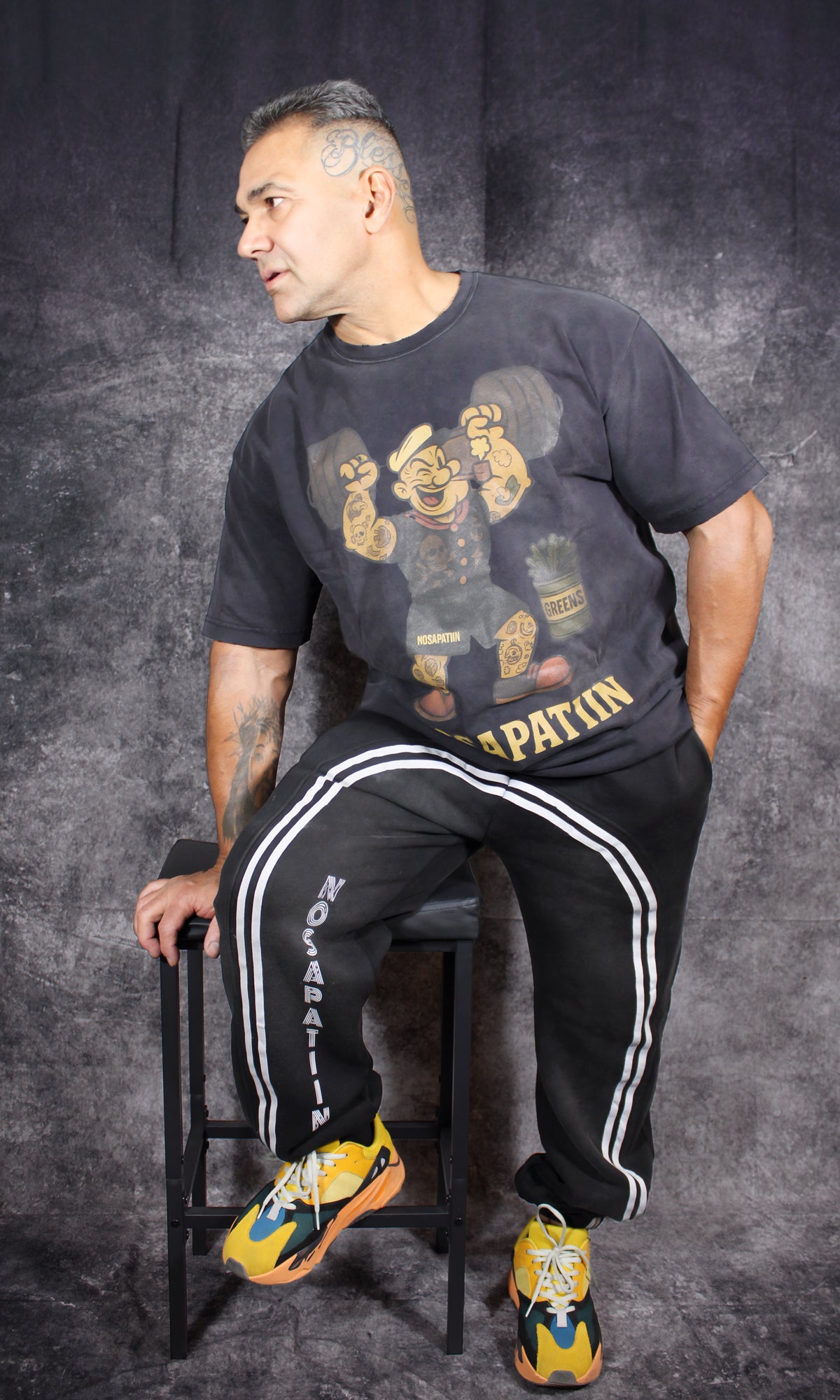 Vintage Washed Hand-Frayed - Popeye