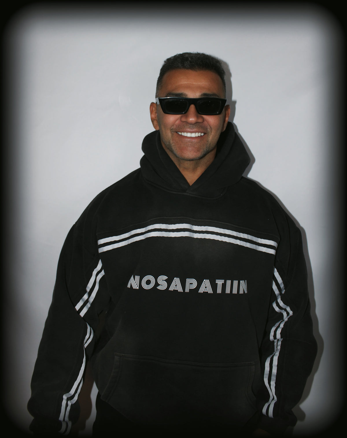 Sun Fade Contrast Tape Fleece Hoodie