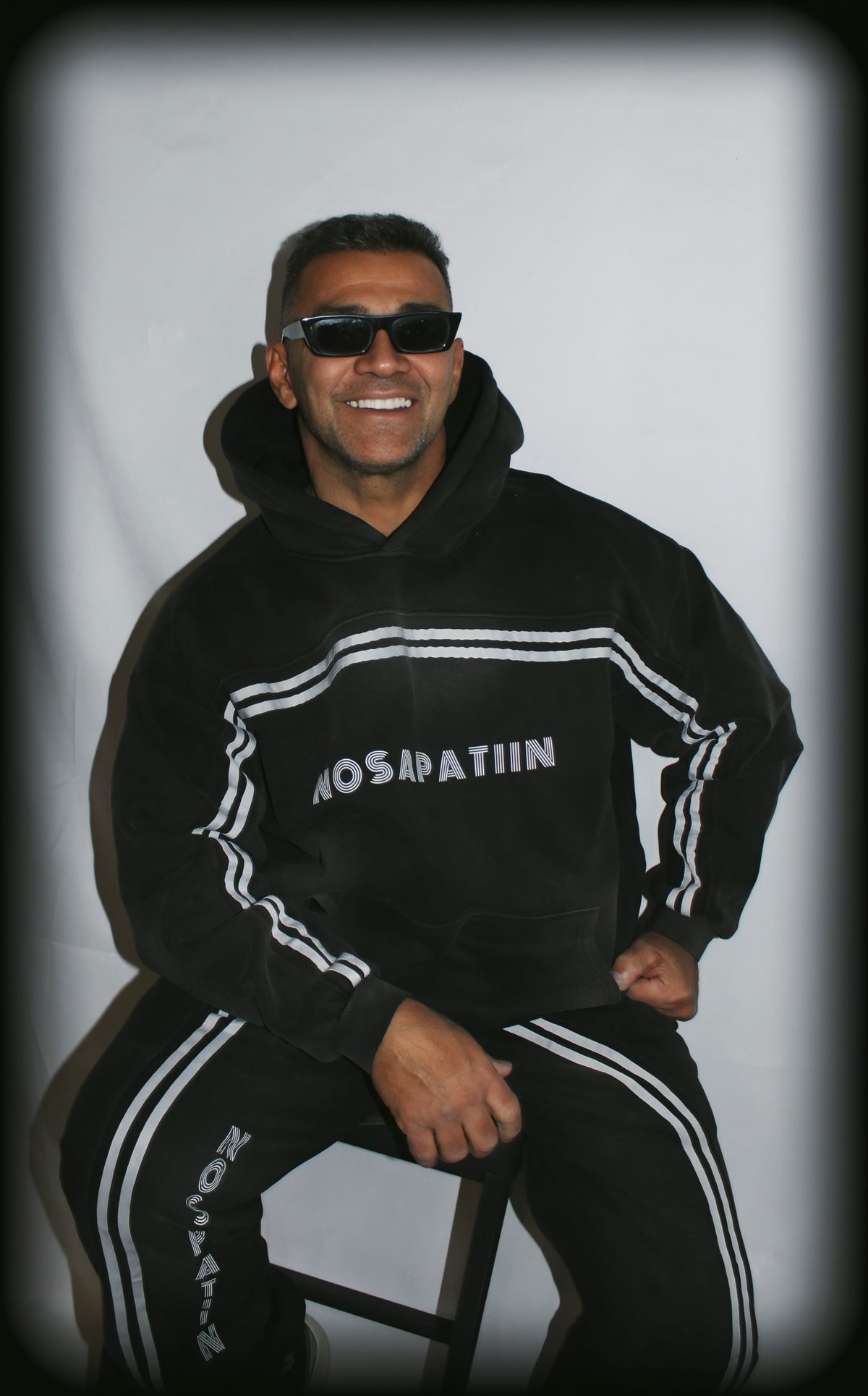 Sun Fade Contrast Tape Fleece Hoodie