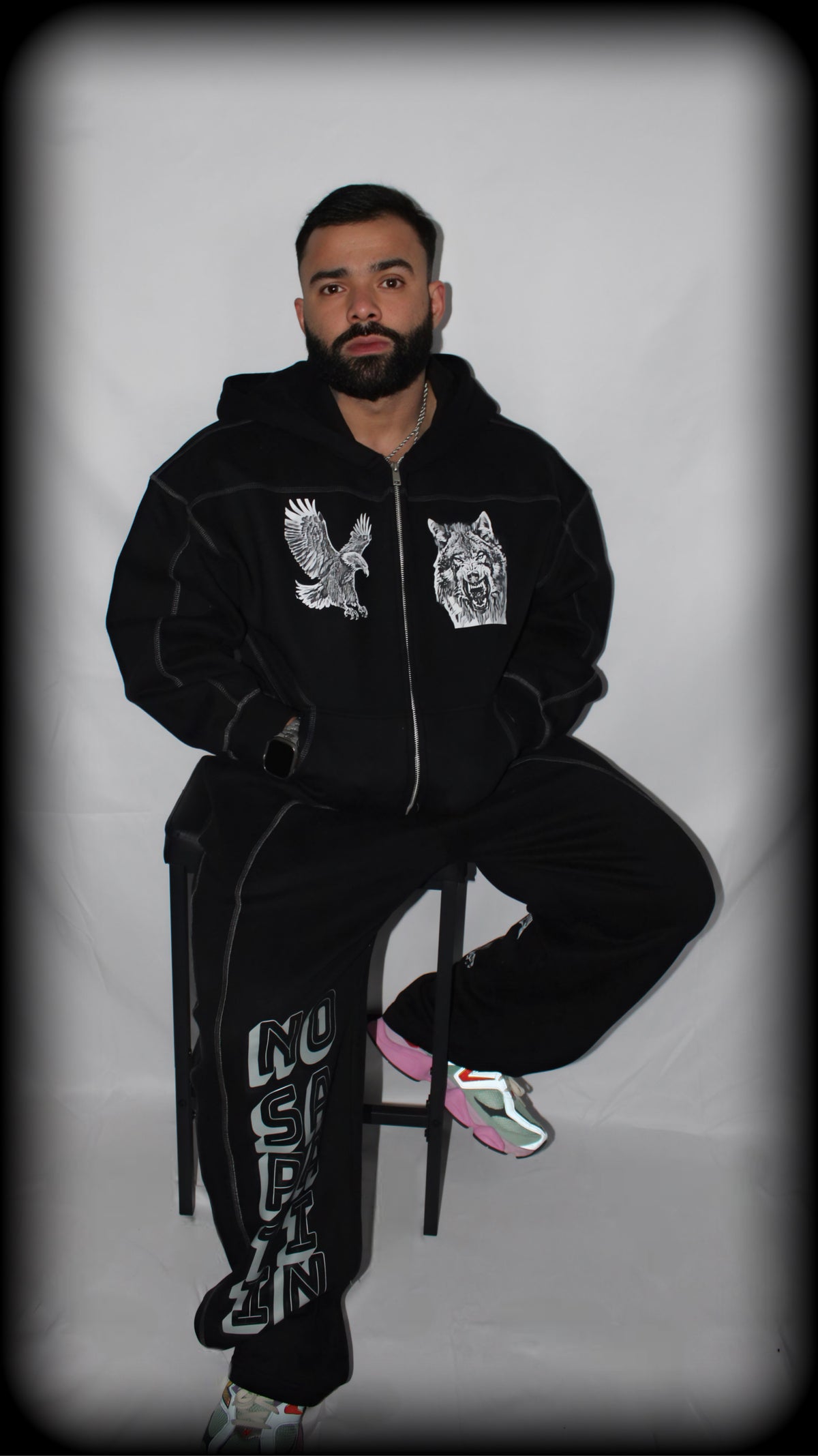 Contrast-Stitched Fleece Sweatpants