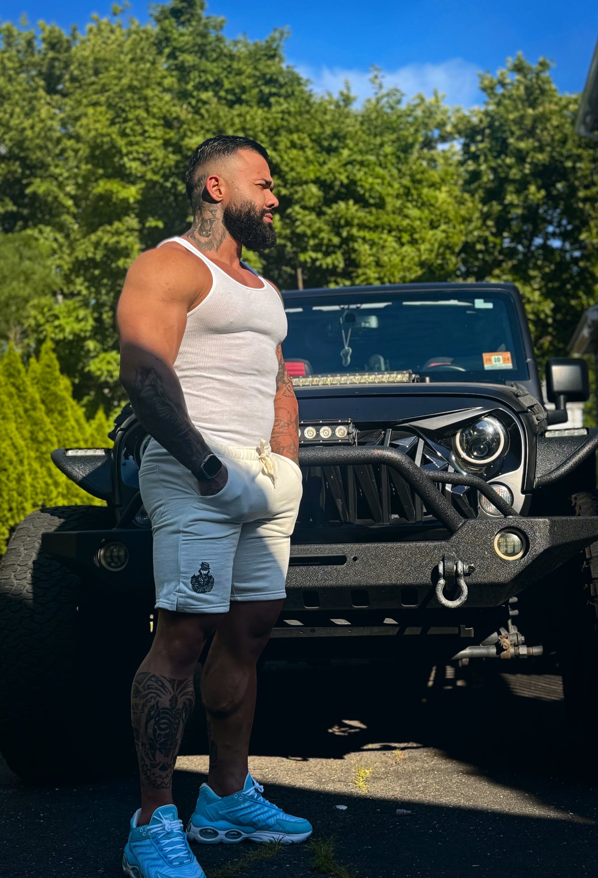 Athletic Shorts Cream