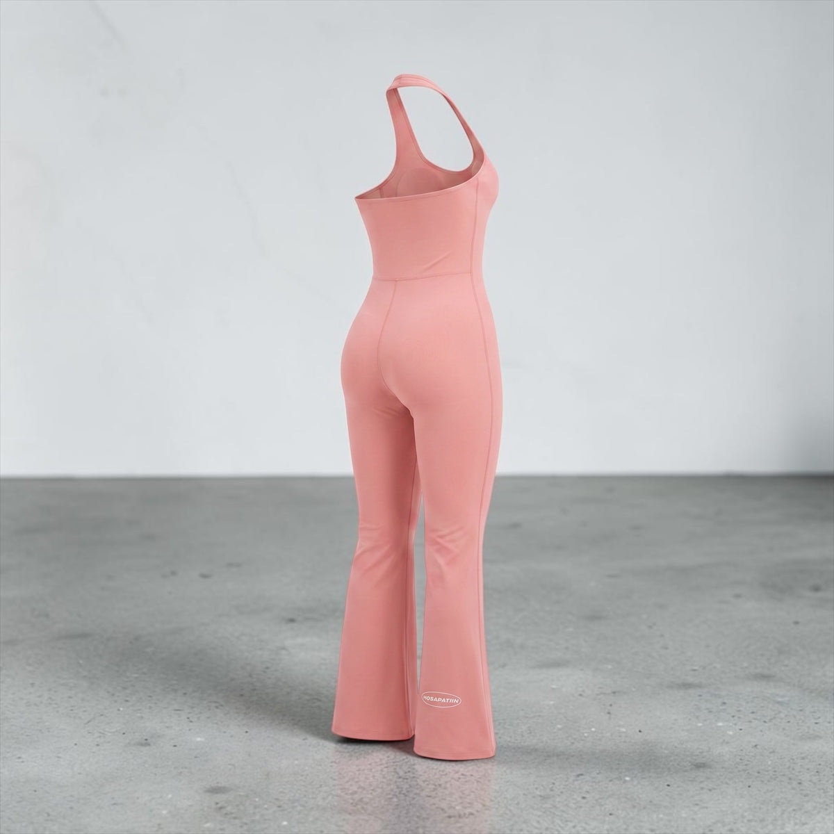 NS Sculpt Halter Flared Jumpsuit