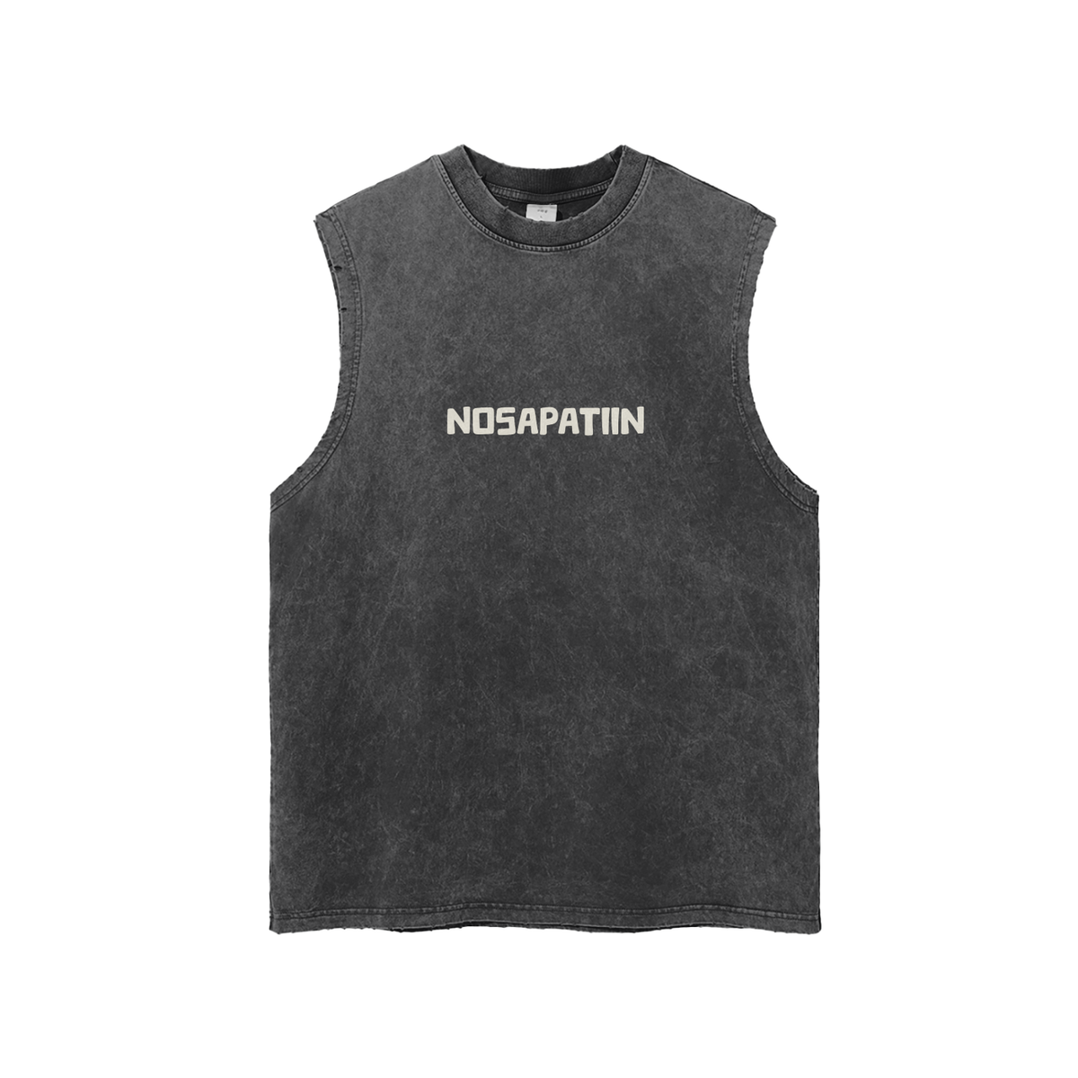 Snow Washed Frayed Tank Top