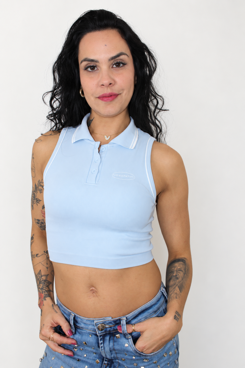 NS Women’s Ribbed Polo Tank