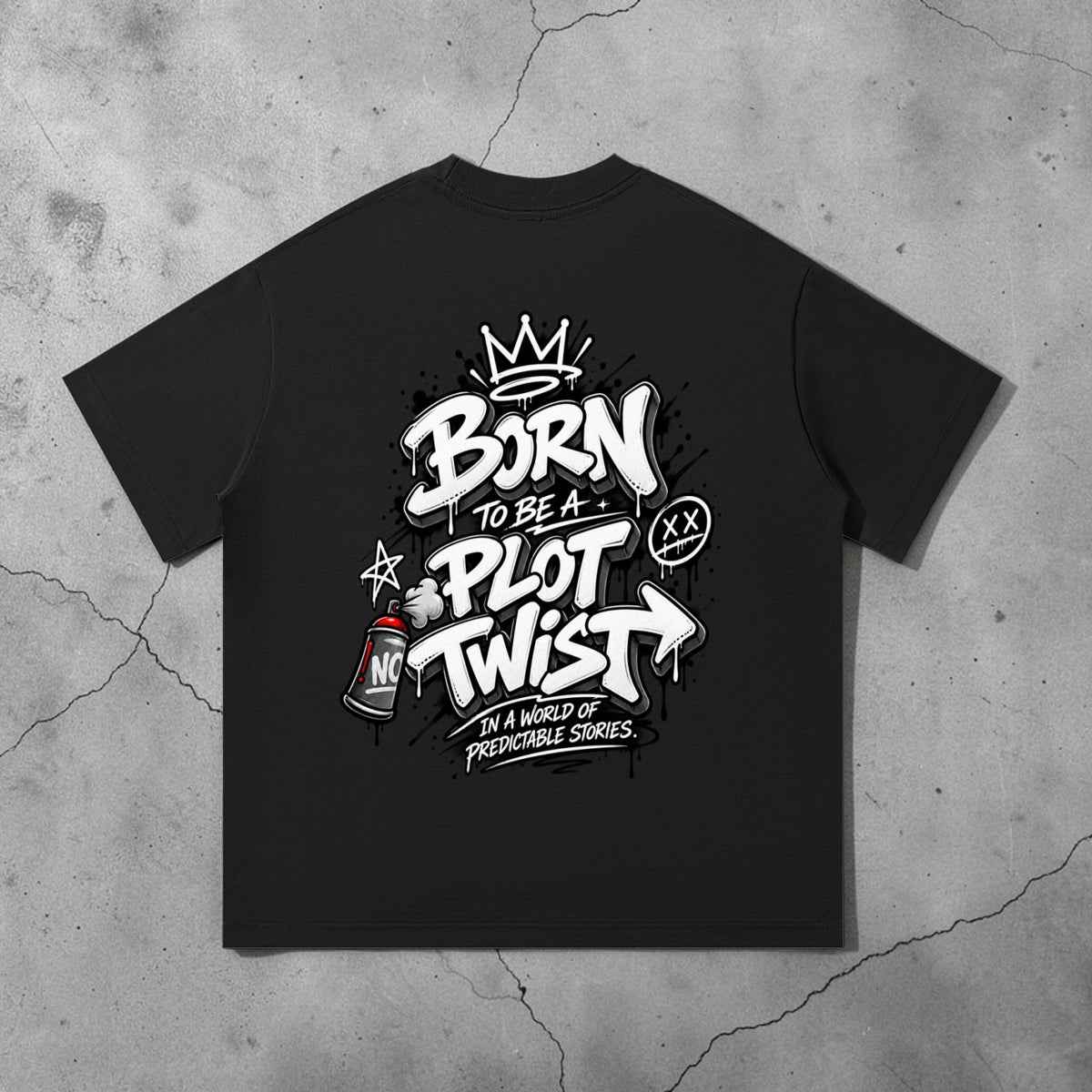 Born To Be A Plot Twist — Heavyweight Oversized Tee